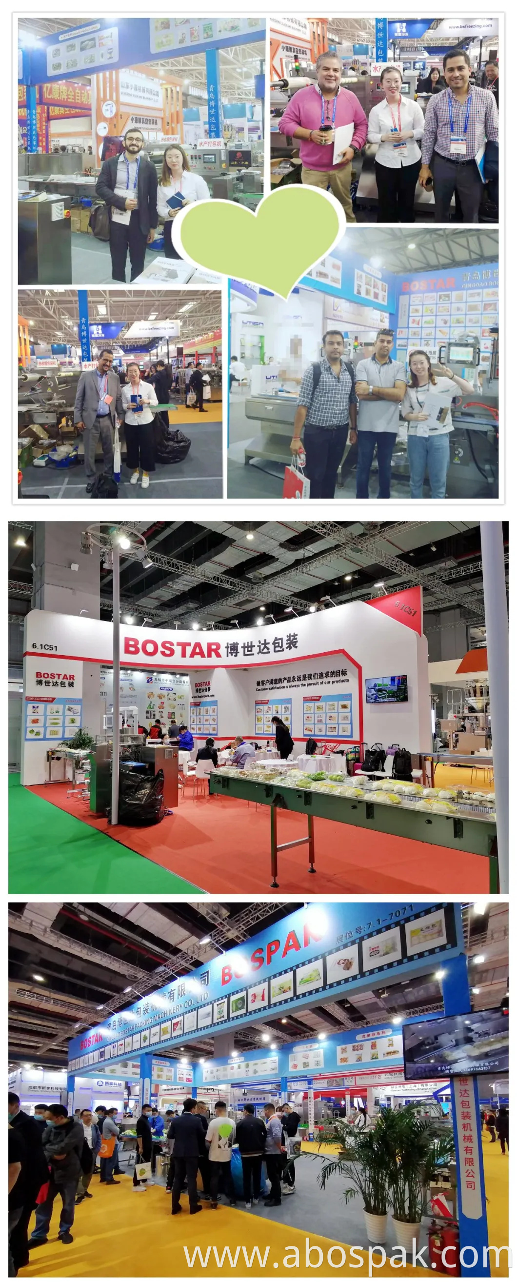 Qingdao Bostar Fresh Fruit Coconut Multi-Function Automatic Horizontal Servo Heat Shrinkable Film Shrink Wrapping Packing Machine with Tunnel